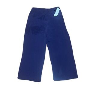 Josephine Chaus Navy Wide-Leg Trousers